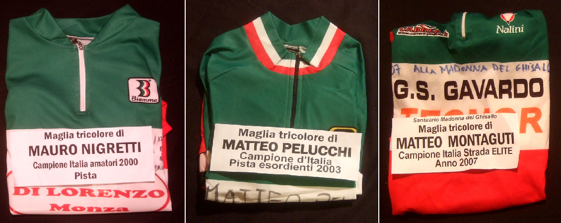 maglie donate al Santuario della Madonna del Ghisallo